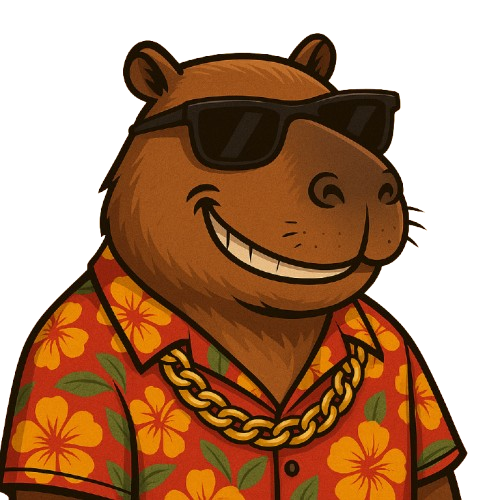 Mascote Capivara Estilosa